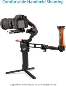 Proaim Snaprig Handgrip per gimbal fotocamera, impugnatura in legno ergonomico, regolazione a 180° per migliorare la stabilità delle riprese