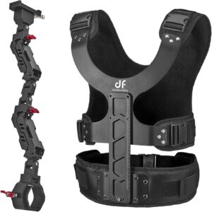 HUIOP Sistema di Supporto Gimbal con giubbotto ergonomico e braccio a doppia molla per riprese stabili 