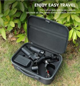 LOXIDA DJI RS3 Handheld Gimbal Stabilizzatore con custodia da trasporto, colore nero, ideale per videomaker e content creator in movimento.