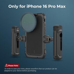 SMALLRIG Kit Dual Handheld per Videocamera per iPhone 16 Pro Max con Maniglia Laterale a Sgancio Rapido  