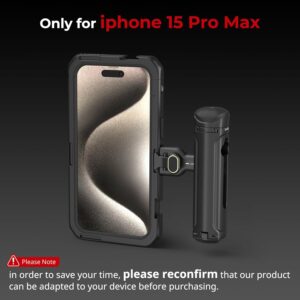 SMALLRIG Kit Gabbia per iPhone 15 Pro Max con maniglia a sgancio rapido per registrazioni video professionali