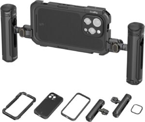 SMALLRIG Kit Dual Handheld per iPhone 16 Pro, rig per videocamera con maniglia laterale a sgancio rapido per registrazioni video professionali