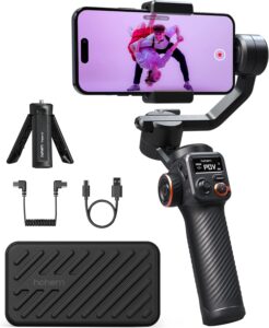 hohem iSteady M6, stabilizzatore per smartphone a 3 assi con rotazione a 360° e display OLED  