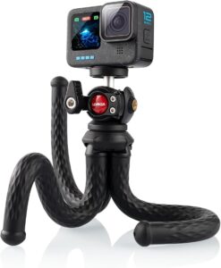 Lammcou Treppiede Actioncam flessibile con supporto per GoPro, ideale per video vlogging e fotografia in movimento.