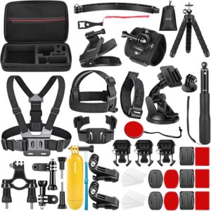 NEEWER Kit di Accessori per Action Cam 50 in 1 compatibile con GoPro Hero, DJI OSMO, Insta360 e molte altre action cam