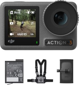 DJI Osmo Action 3 Outdoor Combo, action cam 4K ideale per escursioni e ciclismo, con HorizonSteady e lunga durata batteria