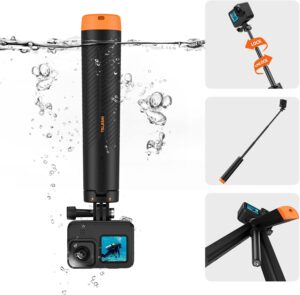 TELESIN® 4 in 1 Selfie Stick Grip impermeabile e multifunzionale per GoPro  