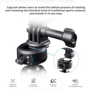 PGYTECH CapLock Treppiede con asta di prolunga, compatibile con OSMO Action, GoPro e Insta360