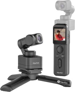 Feiyu Pocket 3 con impugnatura di controllo remoto, videocamera sportiva 4K con stabilizzazione a 3 assi  