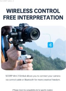 FeiyuTech SCORP Mini 2 stabilizzatore cardanico a 3 assi per fotocamere, smartphone e action cam  