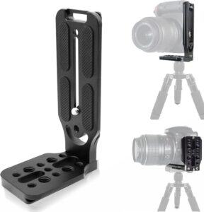 Supporto piastra verticale HAFOKO per stabilizzatore gimbal, ideale per fotocamere DSLR, treppiedi e monopiedi.