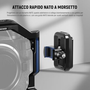 Neewer Adattatore Piastra Sgancio Rapido Arca, compatibile con gimbal DJI RS4, RS3, RS2, per riprese stabili e professionali