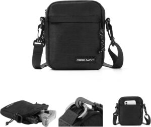 AOCHUAN B10 Borsa a tracolla per fotocamera con scomparti regolabili e tracolla  