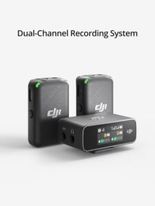 DJI Mic, microfono wireless per vlog e interviste, portata fino a 250 metri, batteria da 15 ore, compatibile con PC e iPhone.