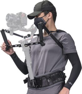 Supporto gimbal TILTA a doppia impugnatura con gilet di supporto per DJI RS2, RSC2, RS3 e RS3 Pro