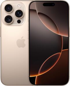 Apple iPhone 16 Pro 1TB in titanio sabbia con fotocamera avanzata e Dolby Vision 4K