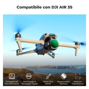 Set di 3 Filtri ND PL per DJI Air 3S, ideali per migliorare la qualità delle riprese aeree