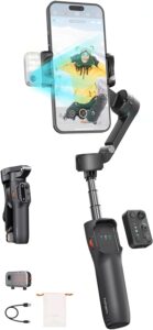 hohem iSteady V3 stabilizzatore cardanico per smartphone con telecomando staccabile e asta di prolunga integrata