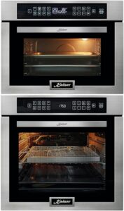 Set Forno da Incasso Kaiser, 79 litri, acciaio inox, 15 funzioni, microonde integrato con griglia a infrarossi