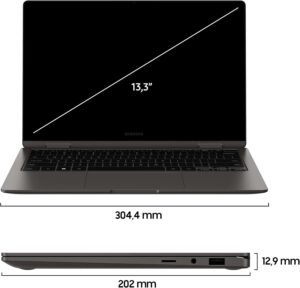 Samsung Galaxy Book3 360 Laptop con display Super AMOLED e S Pen inclusa, colore Graphite