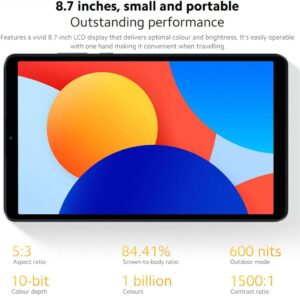 Immagine del tablet Xiaomi Redmi Pad SE 8,7" in primo piano  