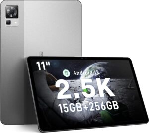 DOOGEE T30 Pro Tablet Android 13 con display 2.5K da 11 pollici, 15GB di RAM, 256GB di ROM e batteria 8580mAh