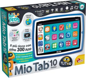 Liscianigiochi Hi Tech Educativo Mio Tab Tutor 10, tablet educativo con schermo da 10 pollici e software interattivo per l'apprendimento dei bambini.