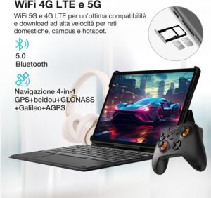 Tablet DOOGEE T30E Android 14, 11 pollici con accessori inclusi come tastiera Bluetooth, mouse, custodia e penna