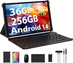 FORUSER 10,4 Pollici Tablet Android 14 con tastiera e display INCELL 2K FHD