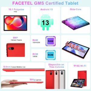 Facetel Tablet 10 Pollici Android 13 con Tastiera e Mouse - Potenza e Versatilità