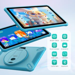 PIXPEAK Tablet per bambini 10 pollici con Android 14, RAM 36 GB, memoria espandibile e controlli parentali  