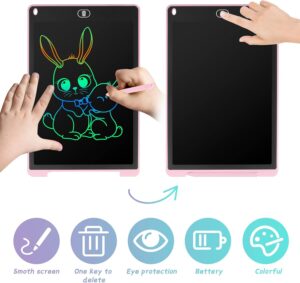 Coolzon Tavoletta Grafica LCD Scrittura Colorato 12 Pollice, perfetta per bambini e adulti con design portatile e funzionalità di cancellazione rapida.