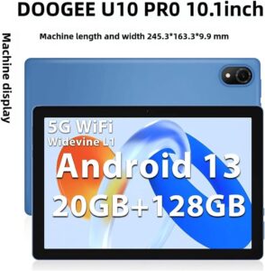 Immagine della custodia protettiva per DOOGEE U10 Pro 10.1" Android, in silicone antiurto con design arcobaleno