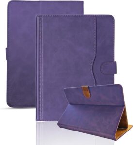 Custodia universale Ytaland per tablet 10 pollici, compatibile con vari modelli, colore viola, design magnetico in pelle PU