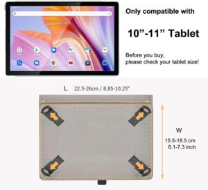 Custodia universale elfofle grigia per tablet da 10-11 pollici, realizzata in pelle PU, compatibile con vari modelli