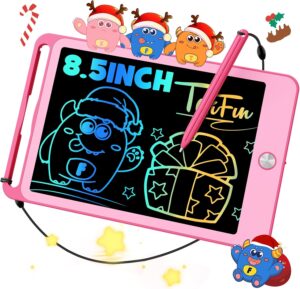 TEKFUN Tavoletta Grafica per Bambini 8,5 Pollici LCD, un gioco educativo ideale per bambini dai 3 agli 8 anni, disponibile in colore rosa.