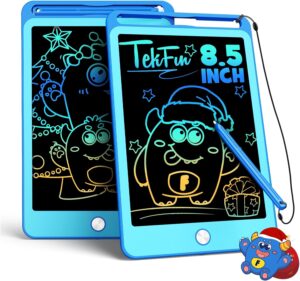 TEKFUN 2 Pack 8,5 Pollici Tavoletta Grafica LCD, perfetta per i bambini dai 3 ai 7 anni, ideale per stimolare la creatività.