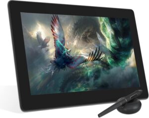 Immagine del HUION Kamvas Pro 16 Plus 4K Ultra HD, tavoletta grafica con display da 15,6 pollici e schermo 145% sRGB.