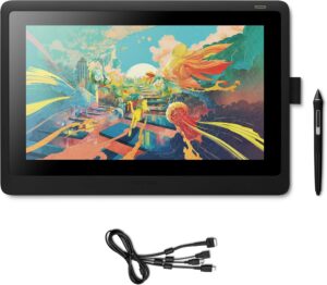 Wacom Cintiq 16 con schermo Full HD 1920x1080 e penna Wacom Pen Pro 2, perfetta per artisti digitali.