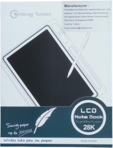 EMEBAY Blocco Note Elettronico con custodia protettiva e schermo LCD da 10,1 pollici, ideale per disegno e appunti  