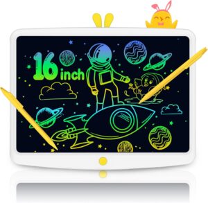 Tavoletta grafica LCD colorata 16 pollici per bambini, ideale per disegnare e scrivere