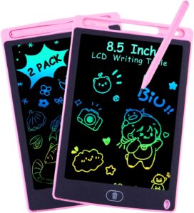 2 Pezzi LCD Scrivere Tablet 8.5 Pollici Colorato, Rosa, perfetto per bambini e adulti, senza carta