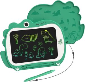 Tablet da disegno LCD colorato da 8,5 pollici, ideale per bambini di età 2-3 anni, con pennino incluso.