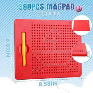 RTUHCSP Magnetico Bambino Ardesia Magica, tavola da disegno magnetica rossa per bambini  