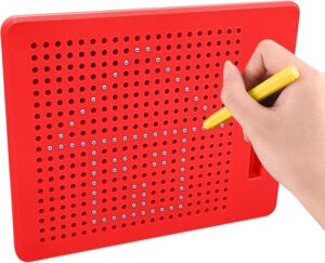 YATOSEEN Tavola da Disegno Magnetico con Penna per Bambini, Ardesia Magica Rossa  