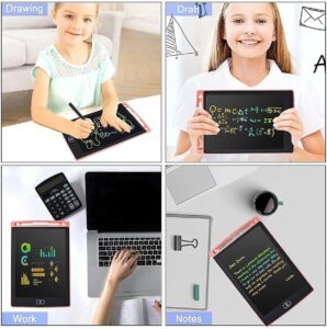 JOEAIS LCD Scrivere Tablet 12 Pollice in rosa, perfetto per disegno e scrittura dei bambini  