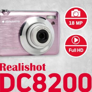 Fotocamera AGFA PHOTO Realishot DC8200 rosa con display LCD e zoom ottico