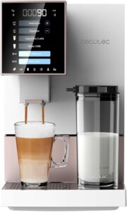 Immagine della Cecotec Macchina da Caffè Superautomatica Cremmaet Compactccino White Rose, elegante e funzionale, ideale per preparare un caffè perfetto ogni giorno