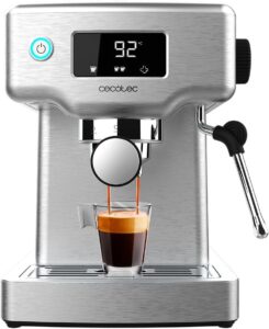 Cecotec Macchina da Caffè Espresso Power Espresso 20 Barista Compact con 20 bar di pressione, serbatoio da 1,8 litri e vaporizzatore per cappuccino