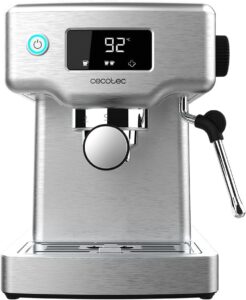 Cecotec Macchina da Caffè Espresso Power Espresso 20 Barista Compact con 20 bar di pressione, serbatoio da 1,8 litri e vaporizzatore per cappuccino